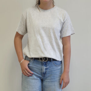 T-shirt femme coton gris personnalisable