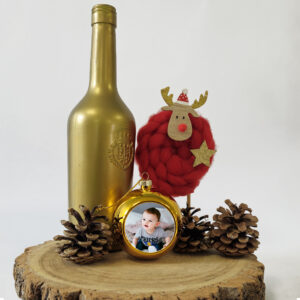 Boule de Noël dorée personnalisée