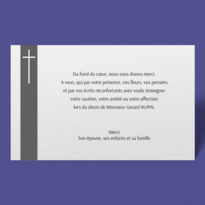 remerciement décès